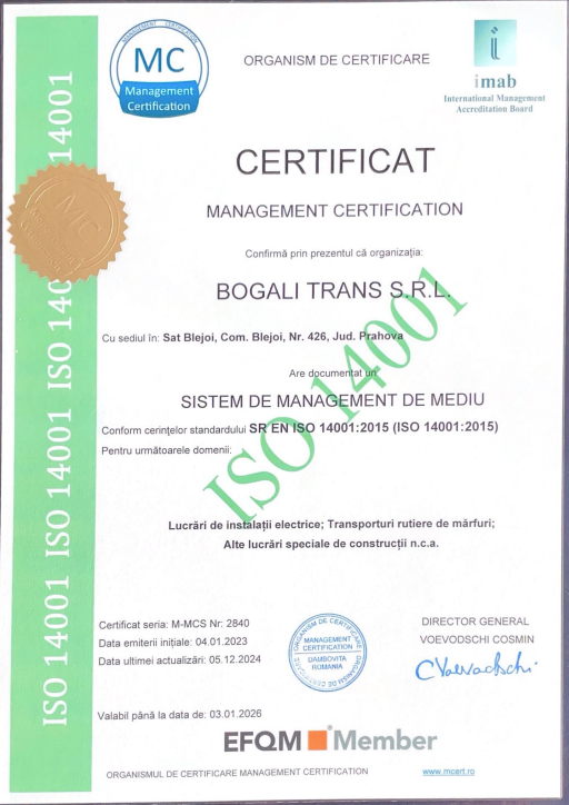 ISO 14001:2015 - Sistem de Management al Mediului